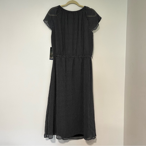 Jones New York Dresses Blue and White Polka Dot Dress Size 10 - Picture 9 of 9